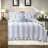 Blue Ruffled Bedding Sets, Full Queen Microfiber Toile Comforter
