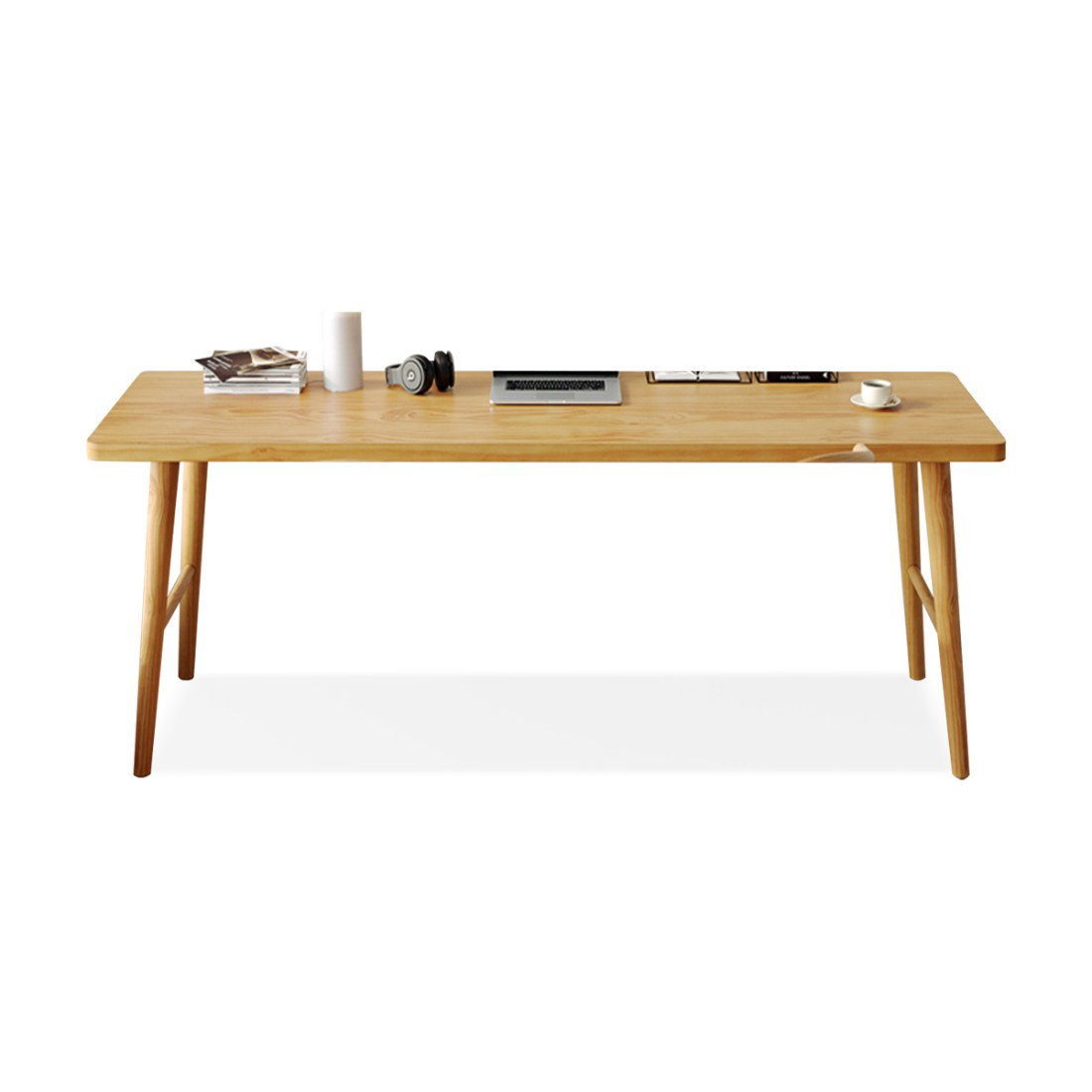East Urban Home Burlywood Rectangular Solid Wood desk | Wayfair