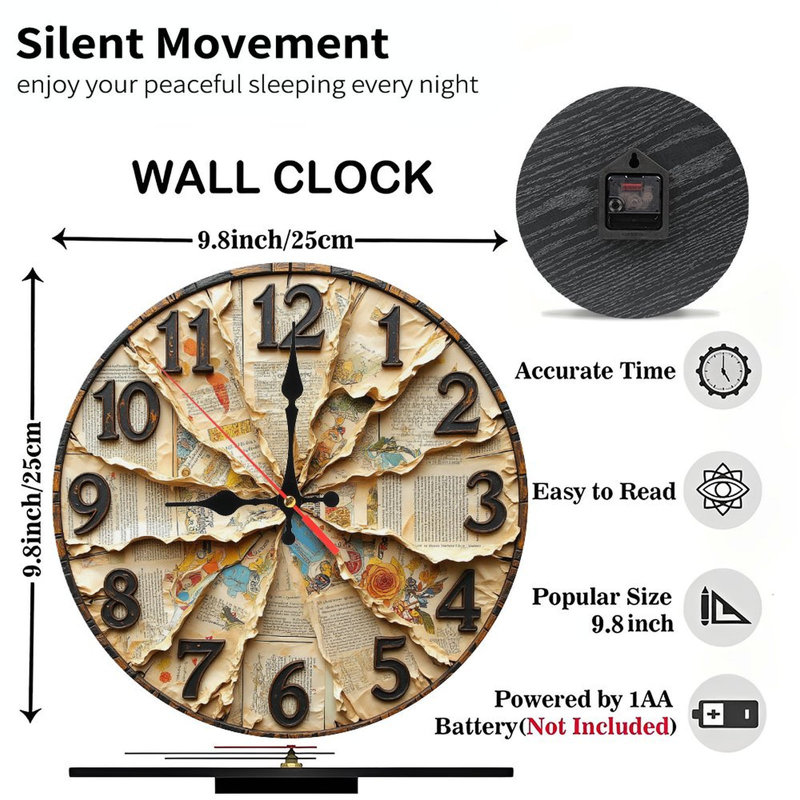 Horloge murale rétro Vintage