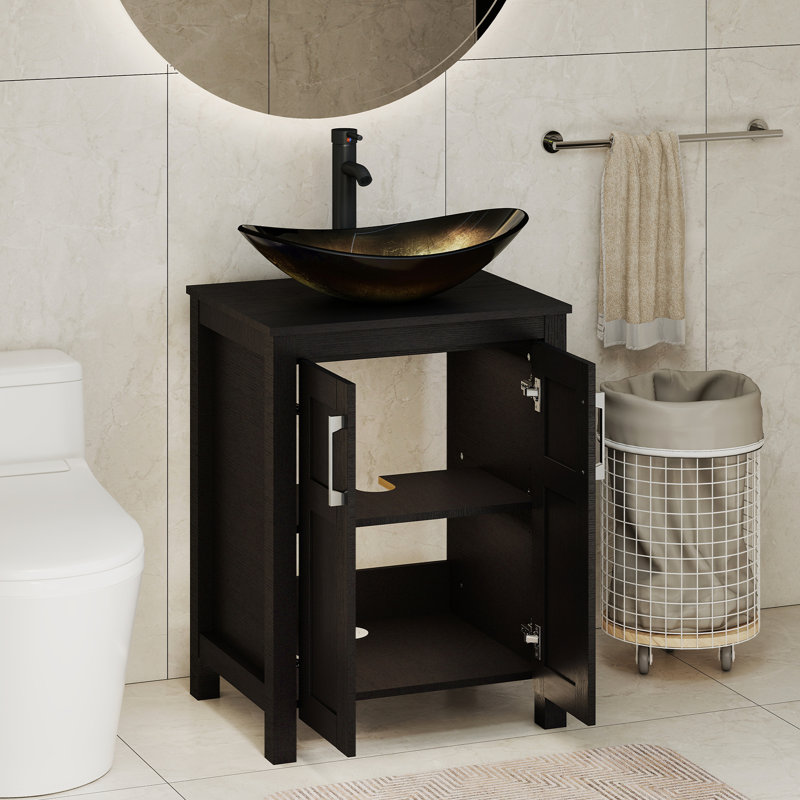 Meuble-lavabo 24 po avec lavabo Warde, Black