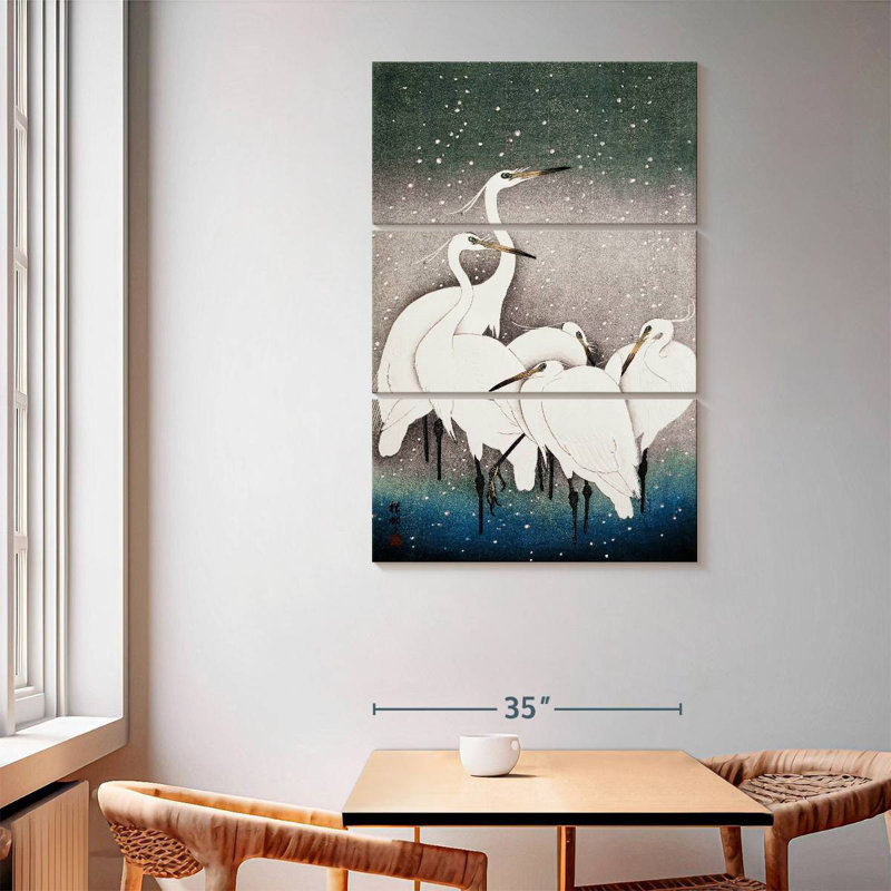 Brampt Group Of Egrets, 65" H x 42" W