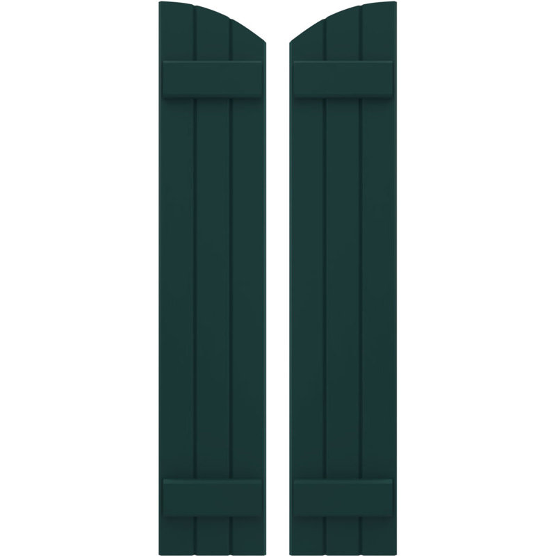 Volets de planche-n-lattes jointes avec plateau elliptique Americraft (2 lattes) (par paire), Vert thermique, 10 1/2", 57"