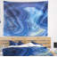 Tapisserie abstraite en agate bleue-28491591