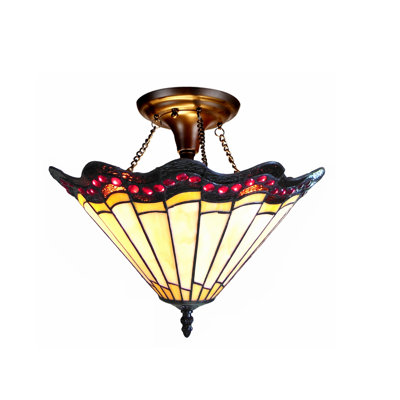 Darius Glass Semi Flush Mount