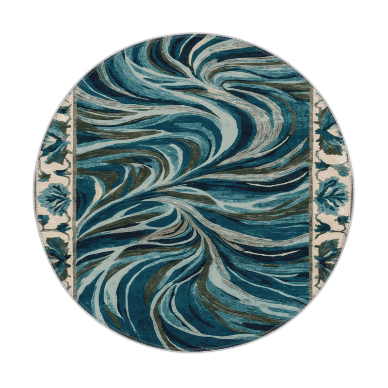 Tapis intérieur et extérieur gris Nature, Rond 5 pi