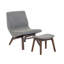 Chaise longue rembourrée avec repose-pieds Danity-55173632