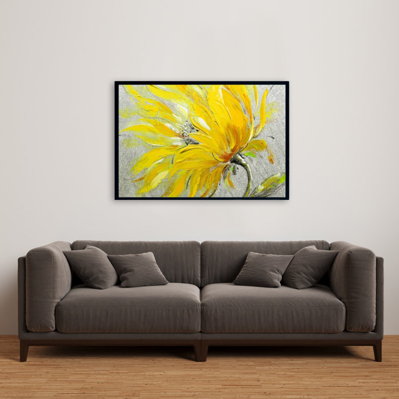 "Fleur jaune" sur toile