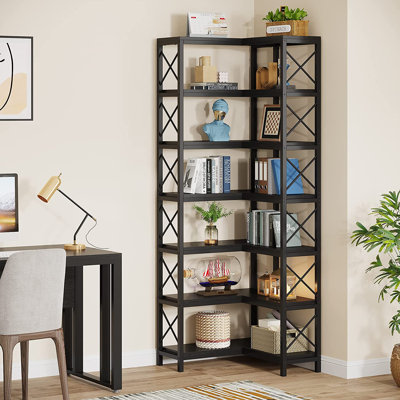 Bibliothèque d'angle à 7 niveaux H 78,74 "x l 23,62" Philbrick