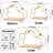 Golden Cloud Shaped Floating Shelf