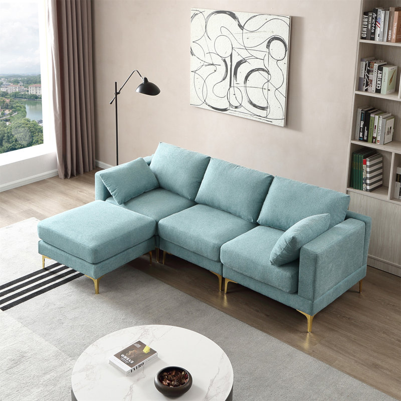 Canapé ADF, Tissu turquoise