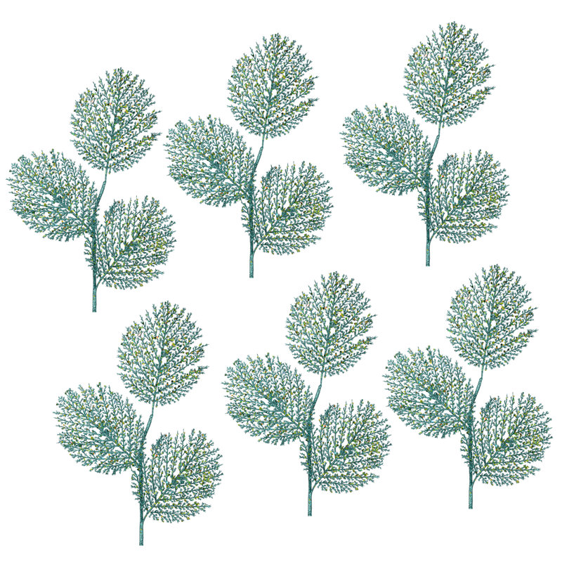 23"Glitter Coral Reef  Spray Set of 6, Blue