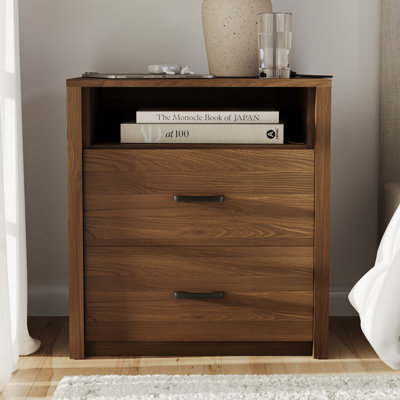23” 2 Drawer Nightstand with Finished Back