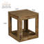 Ensemble de 2 tables de bout carrées de 19,7 po avec tablette de rangement, grande table de chevet pour le salon, la chambre à coucher et le bureau