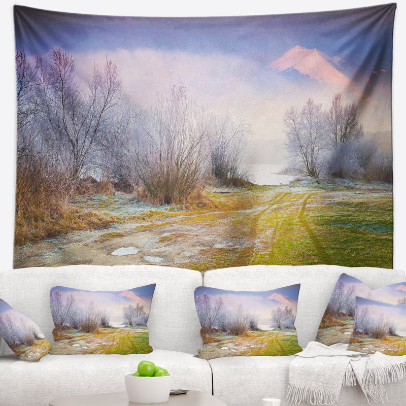 Tapisserie à coucher de soleil magnifique en polyester avec accessoires suspendus inclus, H 50 po x l 60 po