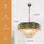 Lustre en cristal hexagonal doré