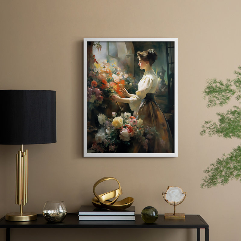 Reproduction encadrée WOMEN Series CDxxxii - bois massif, H 30 po x l 24 po, Blanc