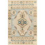 Oriental Hand Knotted Pale Blue/Brown Area Rug