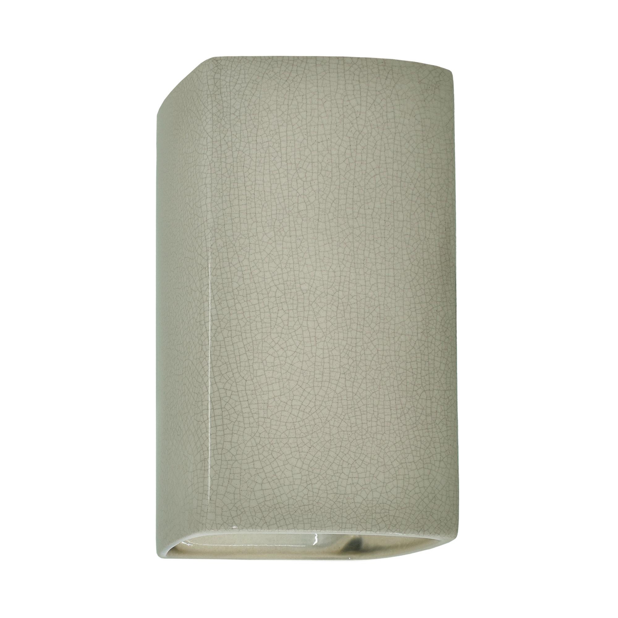 Nomad Outdoor Ceramic LED Wall Light, 13.5" H x 7.25" W x 4" D, Integrated LED, Celadon Green Crackle