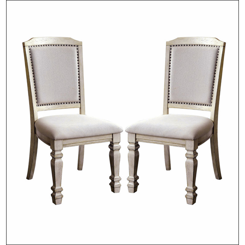 Ensemble de 2 chaises de salle à manger rembourrées en tissu avec des sièges confortables et un design élégant pour les salles à manger modernes