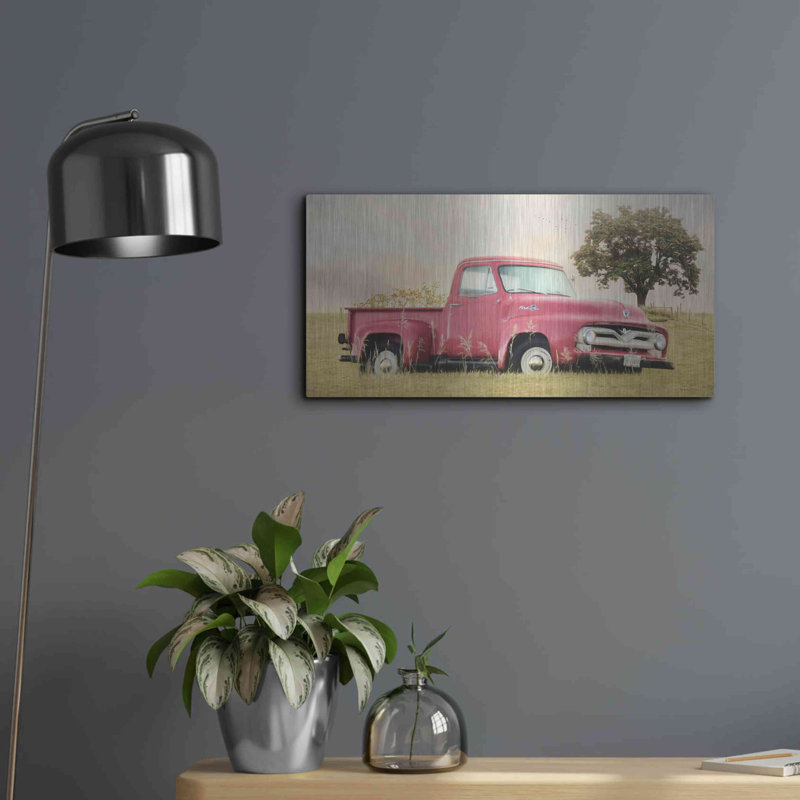 «Country Parking Spot» par Lori Deiter, art mural en métal, H 12 po x l 24 po