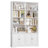 72.8" H x 47.2" W Mid-Century Modern Wood Bookcase with 4 Doors, Double Row Library Storage-522428534