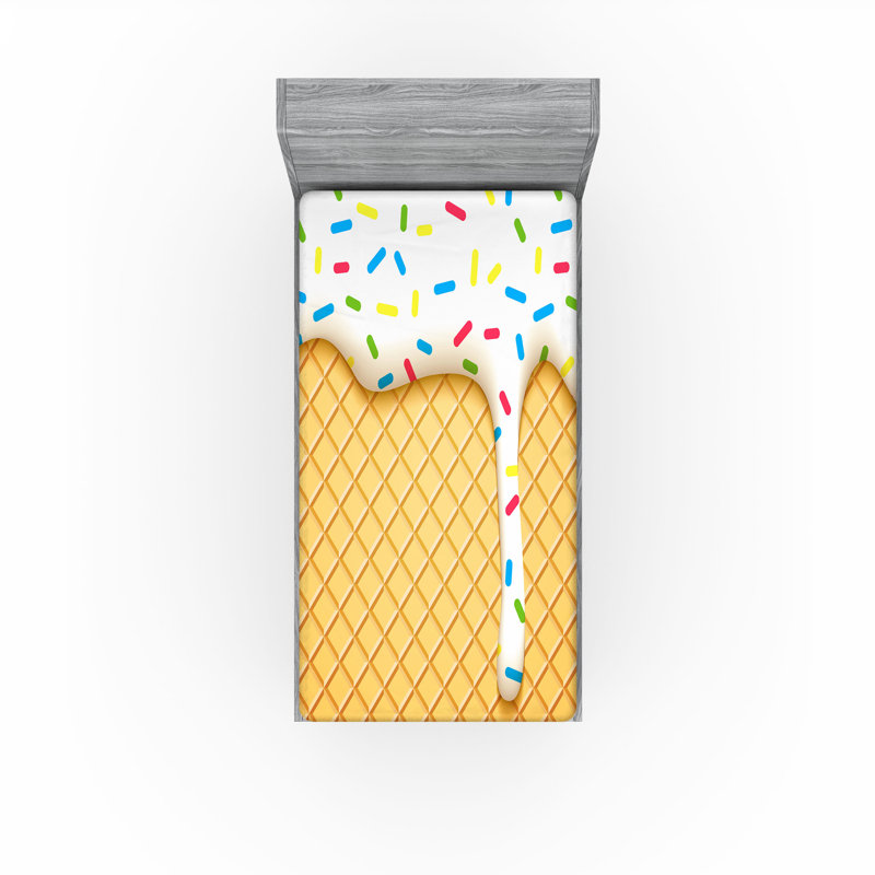 Multicolore Ambesonne, Drap-housse de taille simple