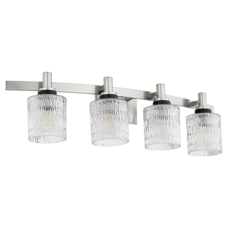 Stadium 4-Light Satin Nickel Vanity, Satin Nickel