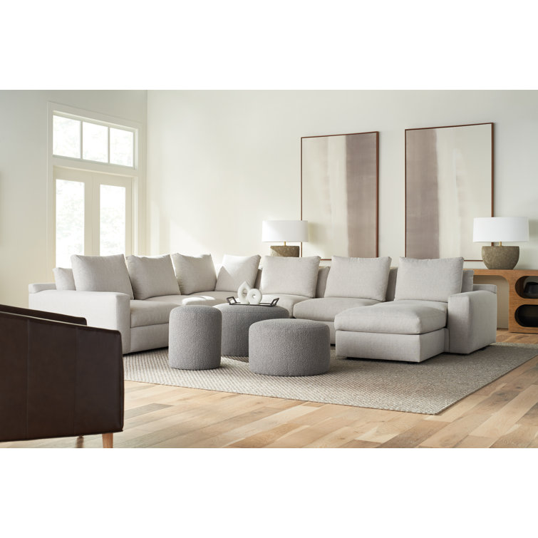 Caspian Upholstered Curved Arms Sectional Sofa White and Black – Midtown  Outlet Home Furnishings