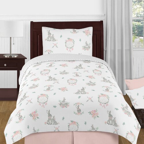 Sweet Jojo Designs Bunny Floral Comforter Set & Reviews | Wayfair