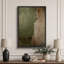 Œuvre d'art vert et beige vieilli, images murales abstraites rustiques modernes, impression sur toile encadrée-115240456-115240454-115240455