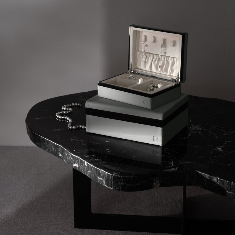 Boîte à bijoux Lavelle, 2.7" H x 5.9" W x 7.8" D, Gris