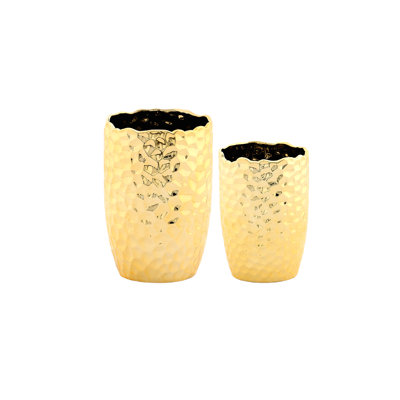 Ensemble de deux vases ronds en céramique