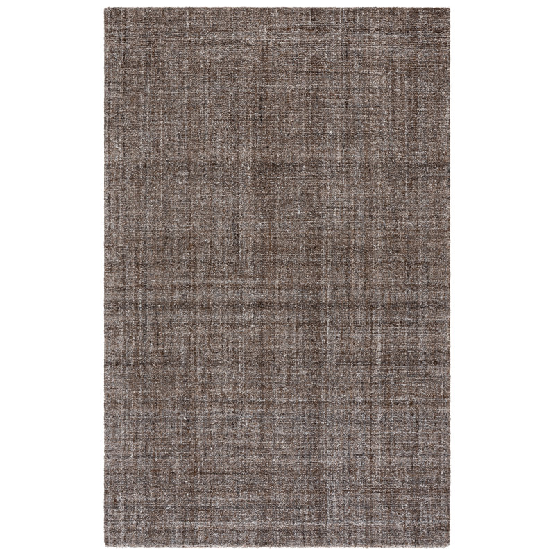 Abstract Hand Tufted Performance Solid Color Indoor Rug, Rectangle 5' x 8'