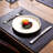 Placemat - For Office Conference Table, 8-Piece Set, Heat Resistant And Waterproof Table Runner Kitchen Table Runner, 11.8" X 17.6". (Black Crocodile Pattern)