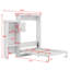 Grand lit escamotable en bois avec tablettes de rangement-566104123