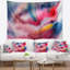 Tapisserie abstraite bleue et rouge de tache-28483177