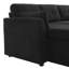 Canapé-lit modulaire en U de 107 po avec revêtement en tissu Teddy et méridienne double Xylo-122062176