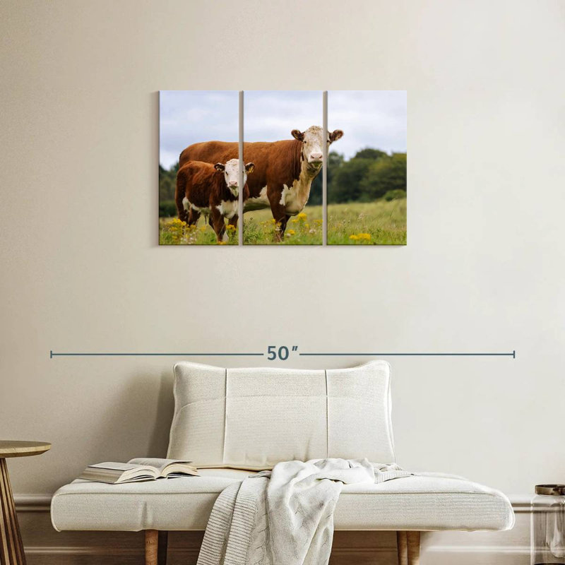 Veau et vache Brampt, H 20 po x l 33 po