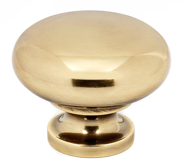 Mushroom Knob, 1.25" H x 1.5" W x 1.5" D, Polished Antique