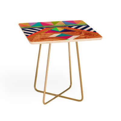 Solid Wood Top End Table