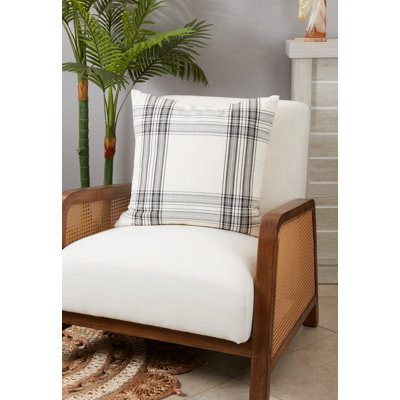Barry Collection Plaid Cotton Reversible Pillow Cover