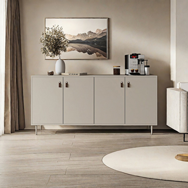 Herradura, Beige Apricot, 33.5" H x 63" W x 15.7" D