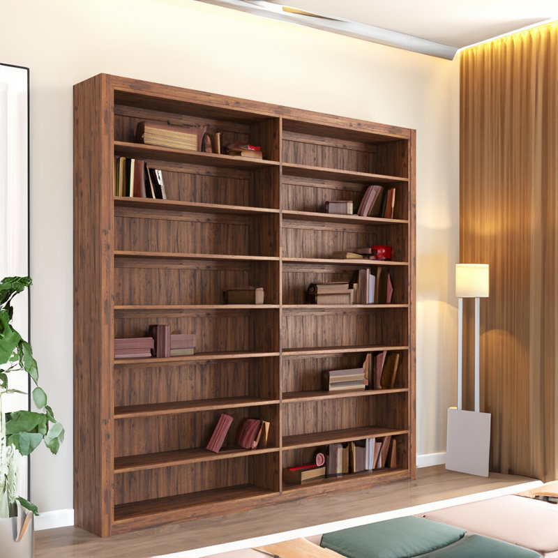 Bibliothèque standard en bois massif H 86,61 "x l 86,61" Gateshead