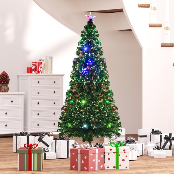 The Holiday Aisle® 6' Lighted Pine Christmas Tree & Reviews | Wayfair