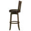 Chaise de bar pivotante en cerisier foncé