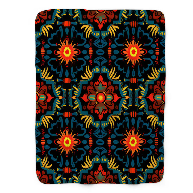 Tribal Flow - couverture 1 pièce, L 60 po x L 80 po