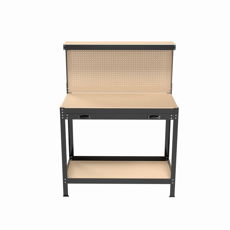 Table de travail de 63 po avec tiroirs et établi de 300 lb pour établi en acier