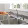 Classic Single-Handle Kitchen Sink Faucet with Side Sprayer, 4-Hole Kitchen Faucet