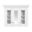 Armoire à pharmacie de 35 po avec miroir, 5 tablettes fermées et réglables, armoire de rangement murale avec portes en verre