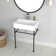 Logmey 16.5'' Ceramic Rectangular Bathroom Sink with Overflow